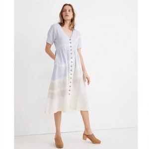 Madewell Tie-Dye Lightspun Button-Front Midi Dress